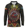 50 Years Of Deadly NAIDOC Week 2026 Long Sleeve Polo Shirt Aussie Kangaroo Aboriginal Art