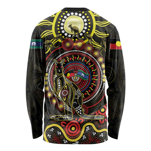 50 Years Of Deadly NAIDOC Week 2026 Long Sleeve Shirt Aussie Kangaroo Aboriginal Art