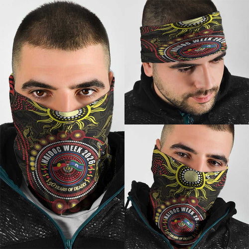 50 Years Of Deadly NAIDOC Week 2026 Neck Gaiter Aussie Kangaroo Aboriginal Art