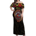 50 Years Of Deadly NAIDOC Week 2026 Off Shoulder Maxi Dress Aussie Kangaroo Aboriginal Art