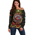 50 Years Of Deadly NAIDOC Week 2026 Off Shoulder Sweater Aussie Kangaroo Aboriginal Art