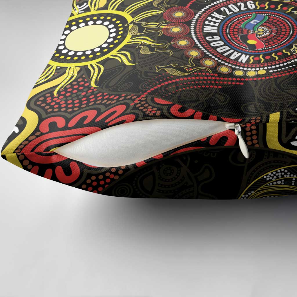 50 Years Of Deadly NAIDOC Week 2026 Pillow Cover Aussie Kangaroo Aboriginal Art