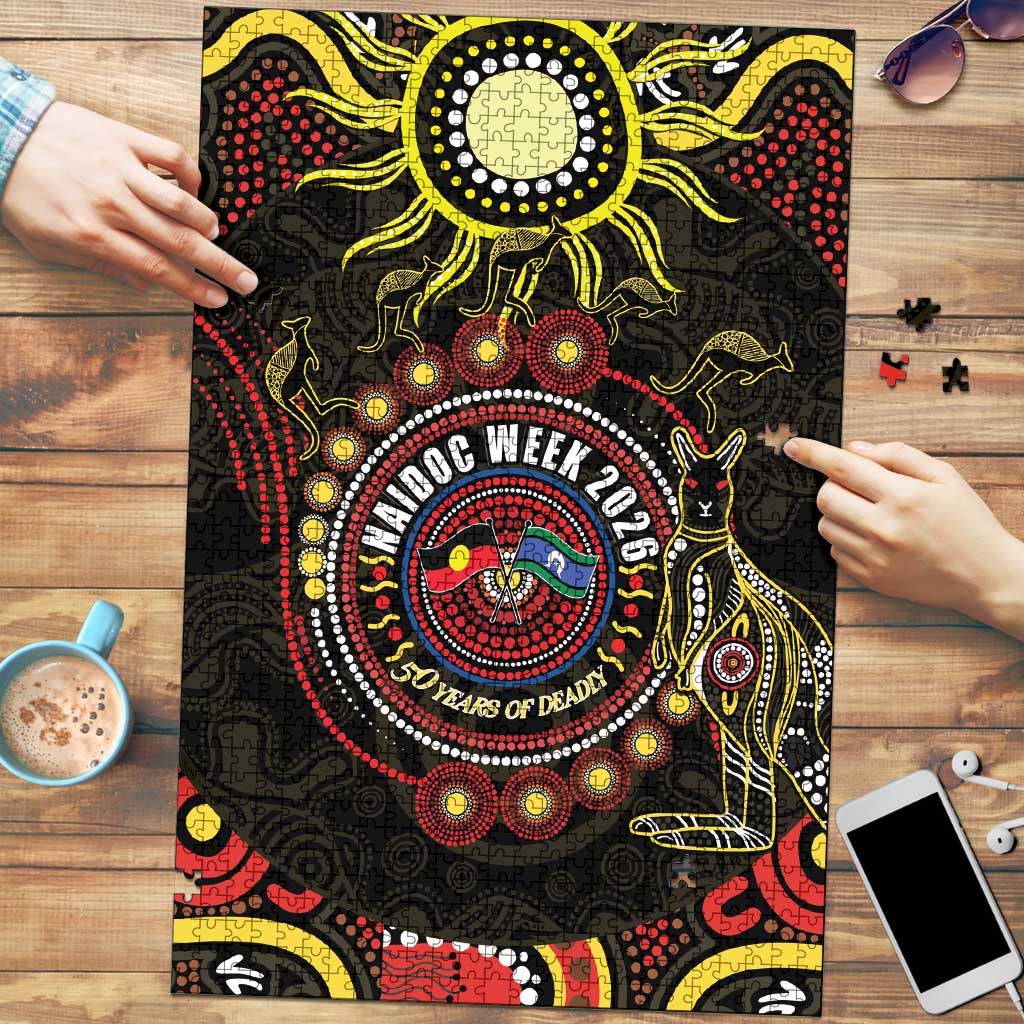 50 Years Of Deadly NAIDOC Week 2026 Puzzle Aussie Kangaroo Aboriginal Art