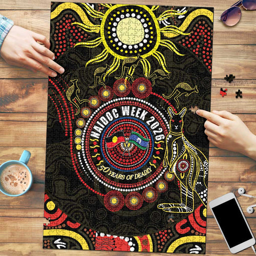 50 Years Of Deadly NAIDOC Week 2026 Puzzle Aussie Kangaroo Aboriginal Art