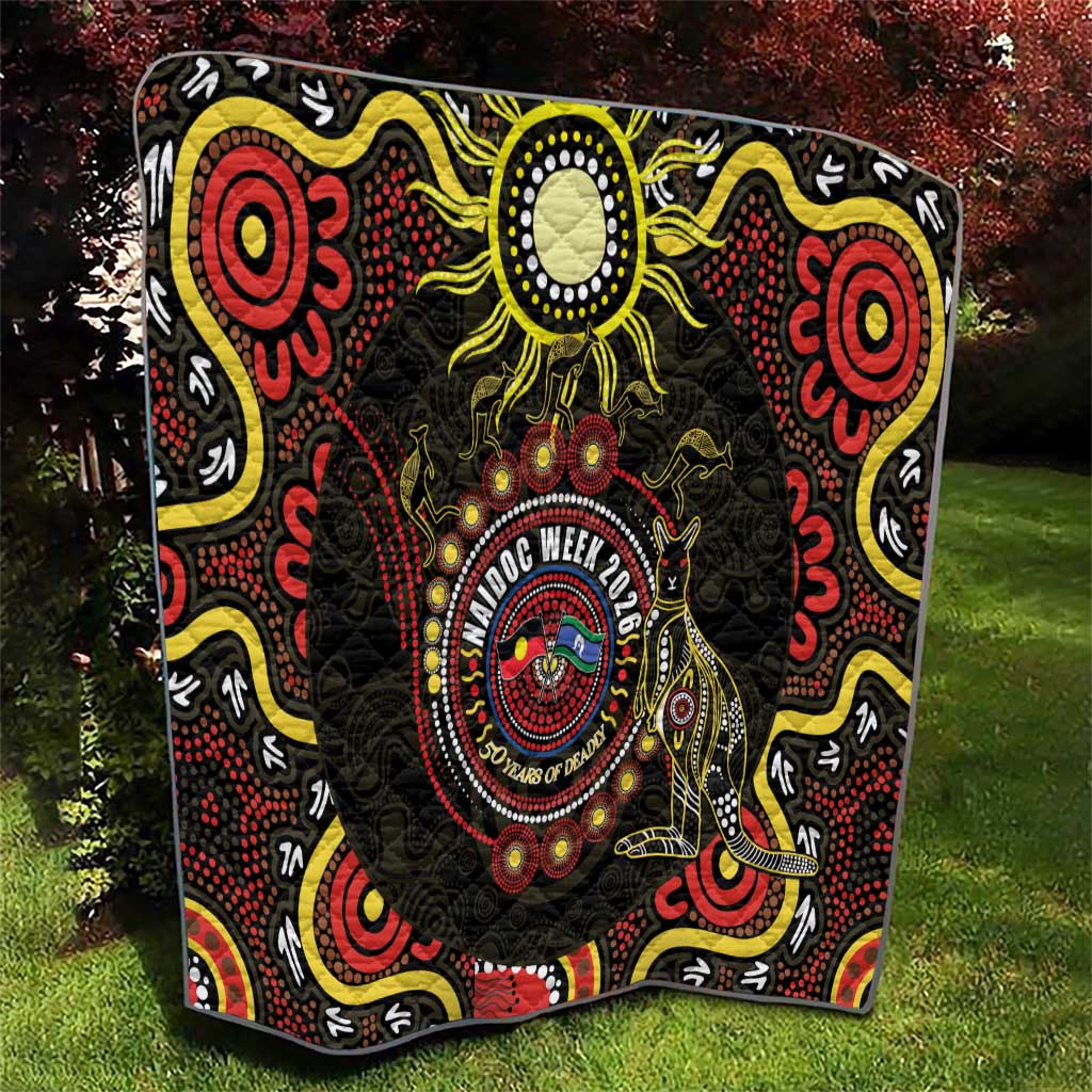 50 Years Of Deadly NAIDOC Week 2026 Quilt Aussie Kangaroo Aboriginal Art