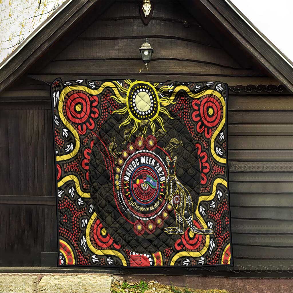 50 Years Of Deadly NAIDOC Week 2026 Quilt Aussie Kangaroo Aboriginal Art