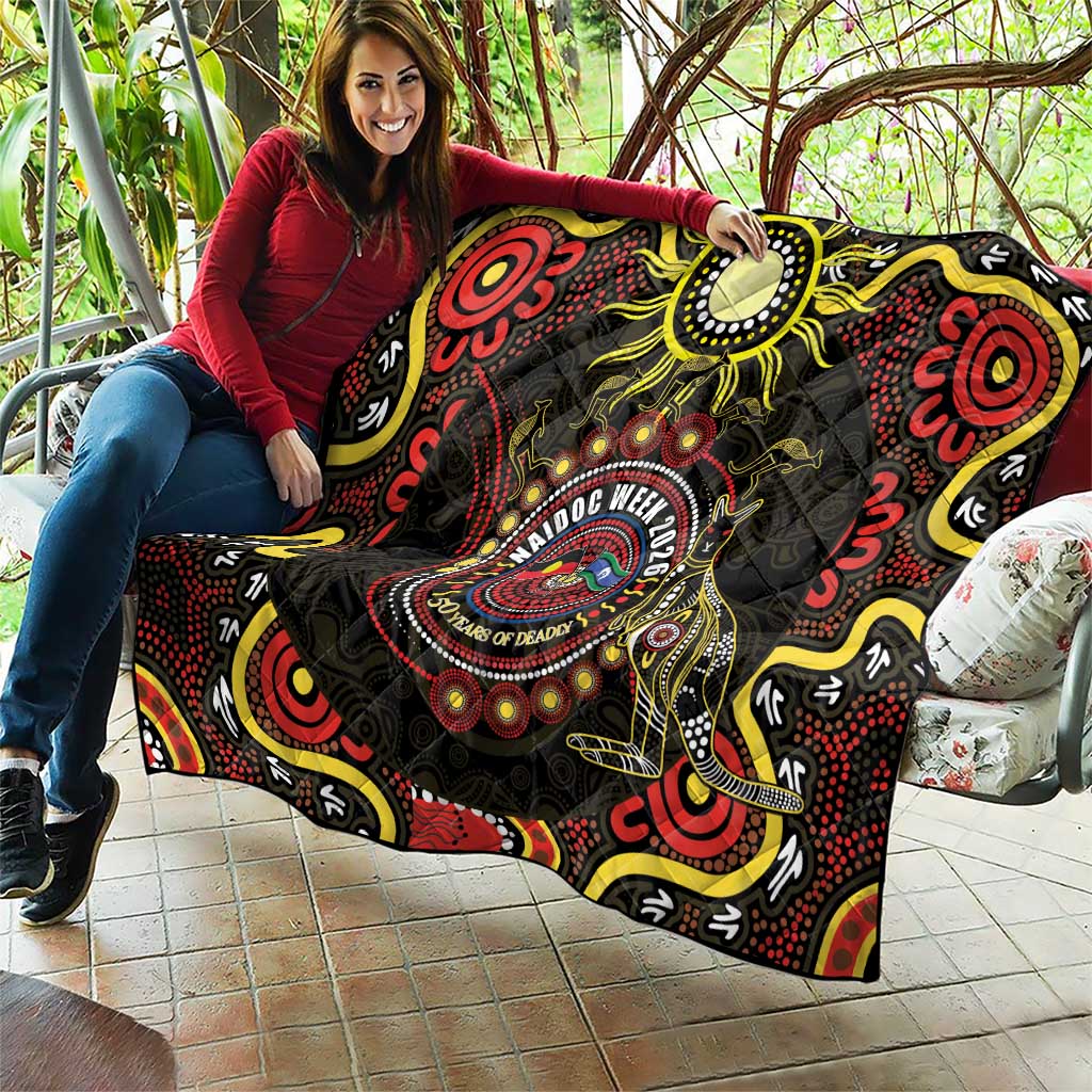 50 Years Of Deadly NAIDOC Week 2026 Quilt Aussie Kangaroo Aboriginal Art