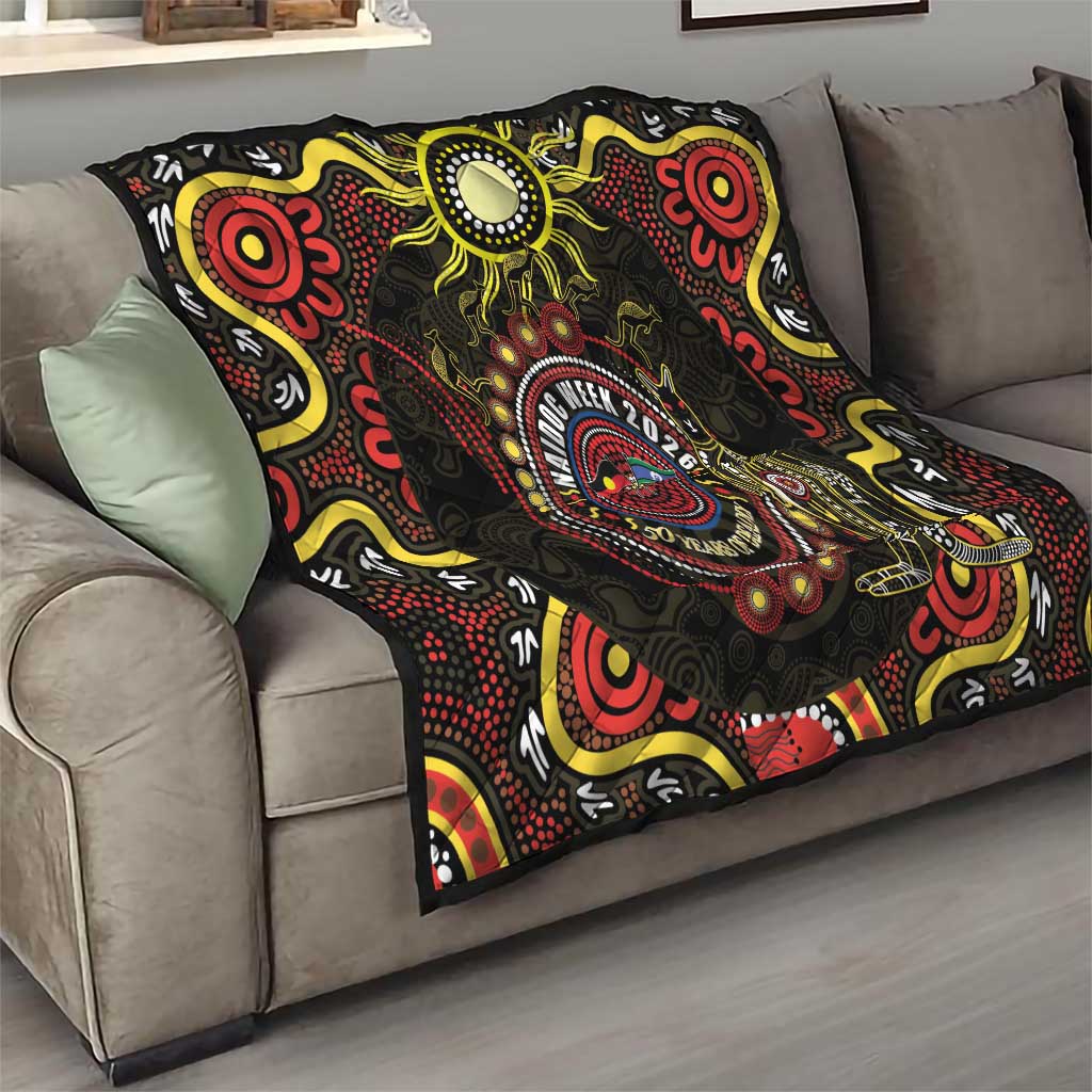 50 Years Of Deadly NAIDOC Week 2026 Quilt Aussie Kangaroo Aboriginal Art