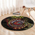 50 Years Of Deadly NAIDOC Week 2026 Round Carpet Aussie Kangaroo Aboriginal Art