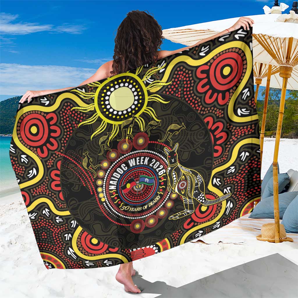 50 Years Of Deadly NAIDOC Week 2026 Sarong Aussie Kangaroo Aboriginal Art
