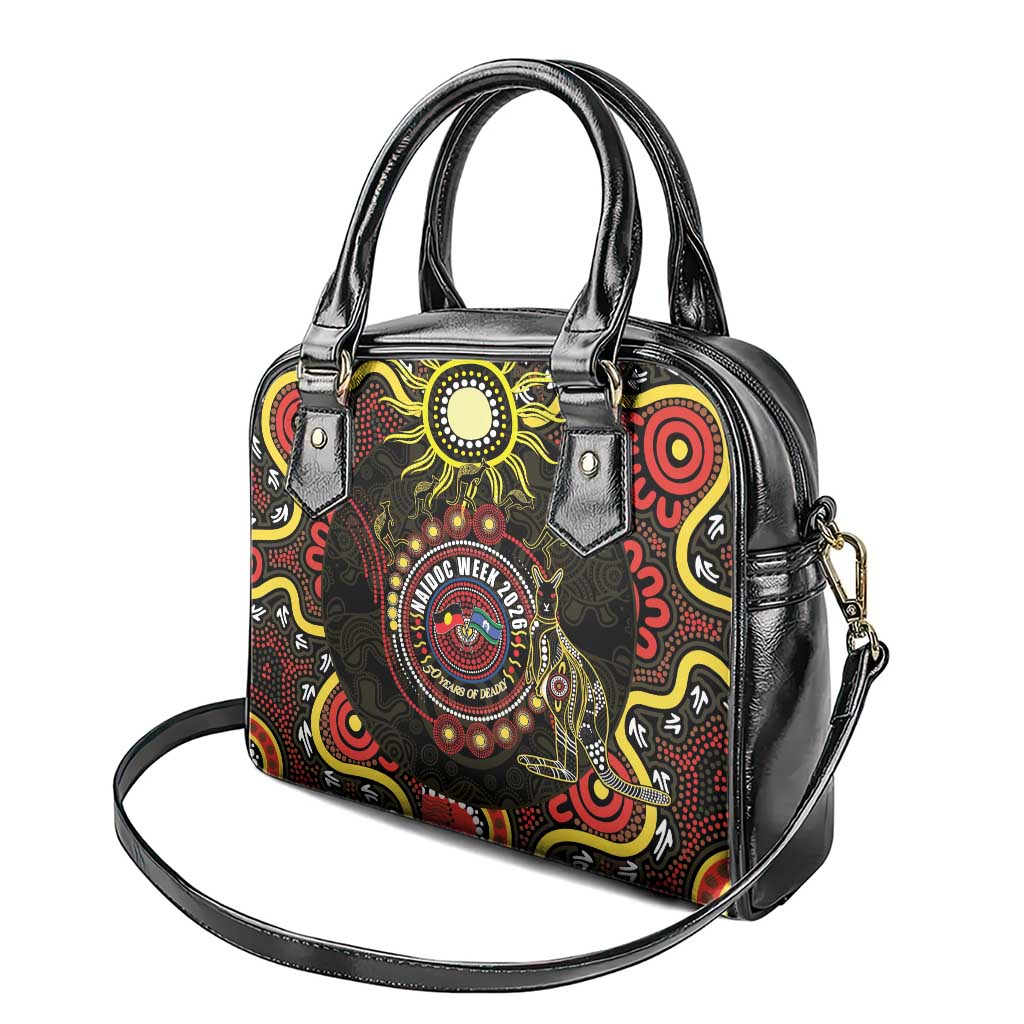 50 Years Of Deadly NAIDOC Week 2026 Shoulder Handbag Aussie Kangaroo Aboriginal Art