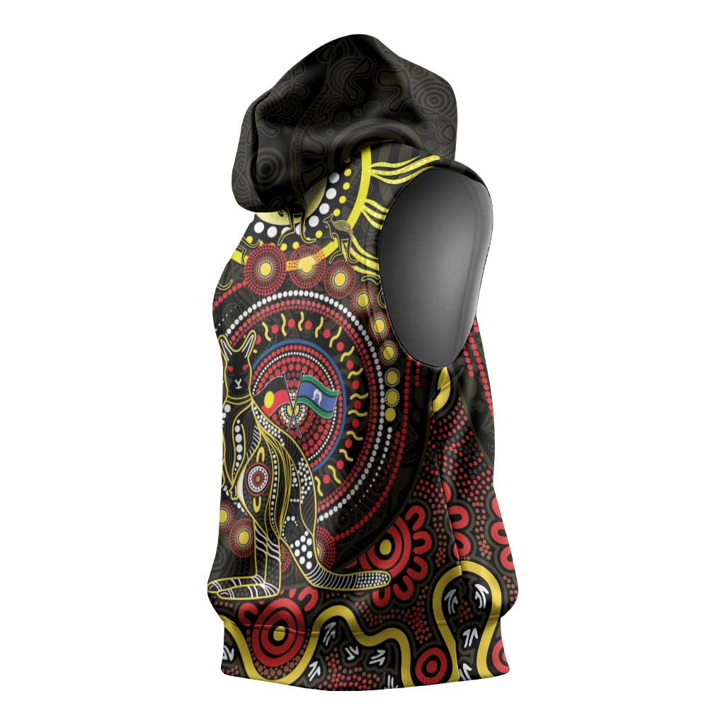 50 Years Of Deadly NAIDOC Week 2026 Sleeveless Hoodie Aussie Kangaroo Aboriginal Art