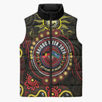 50 Years Of Deadly NAIDOC Week 2026 Sleeveless Puffer Jacket Aussie Kangaroo Aboriginal Art