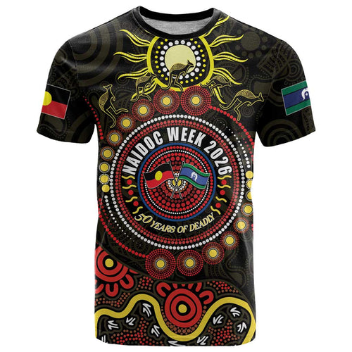 50 Years Of Deadly NAIDOC Week 2026 T Shirt Aussie Kangaroo Aboriginal Art