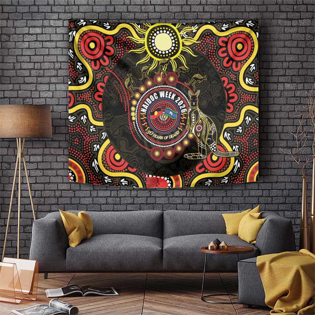 50 Years Of Deadly NAIDOC Week 2026 Tapestry Aussie Kangaroo Aboriginal Art