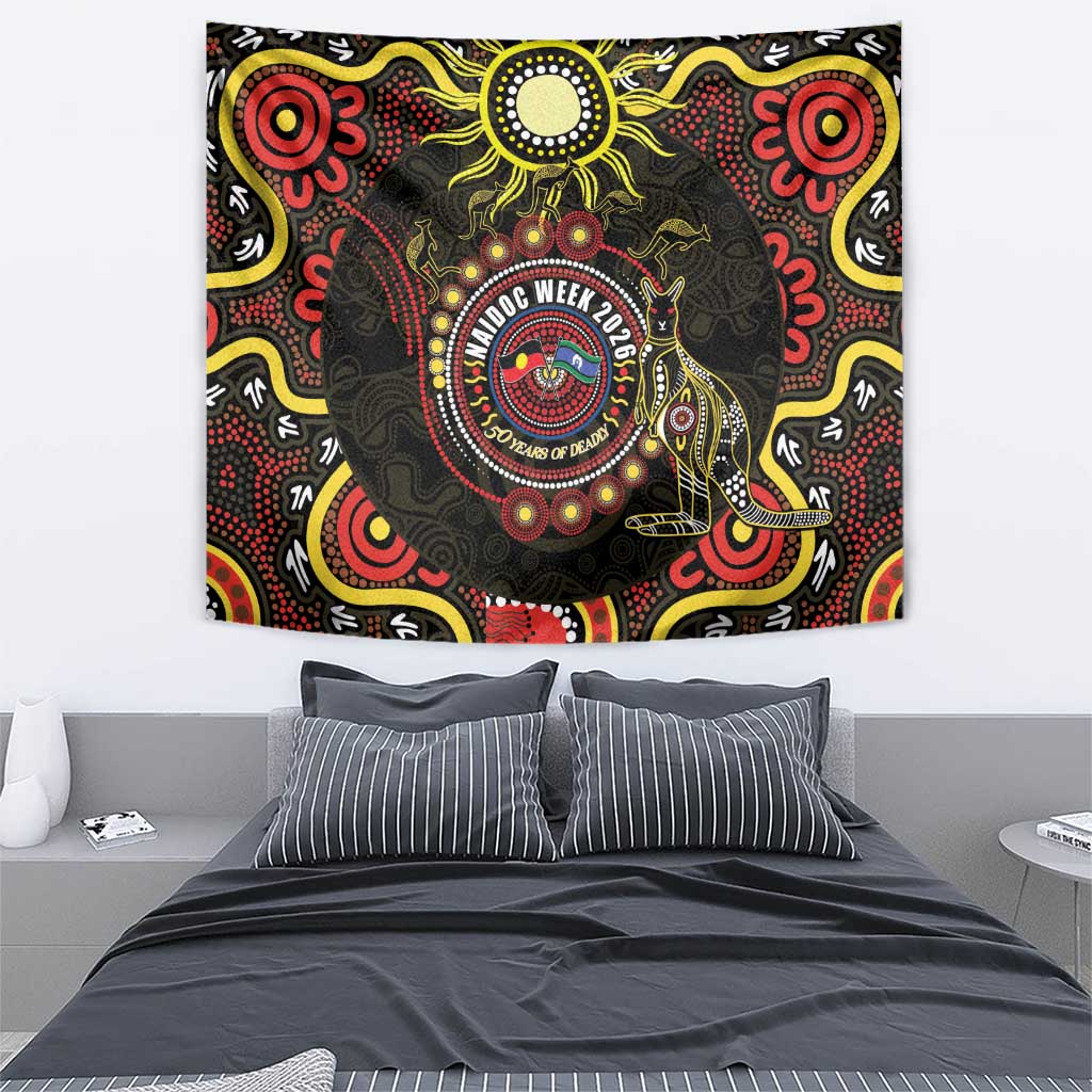 50 Years Of Deadly NAIDOC Week 2026 Tapestry Aussie Kangaroo Aboriginal Art