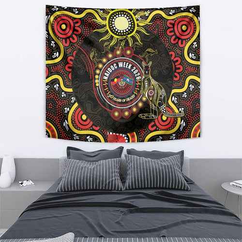 50 Years Of Deadly NAIDOC Week 2026 Tapestry Aussie Kangaroo Aboriginal Art