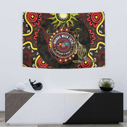 50 Years Of Deadly NAIDOC Week 2026 Tapestry Aussie Kangaroo Aboriginal Art