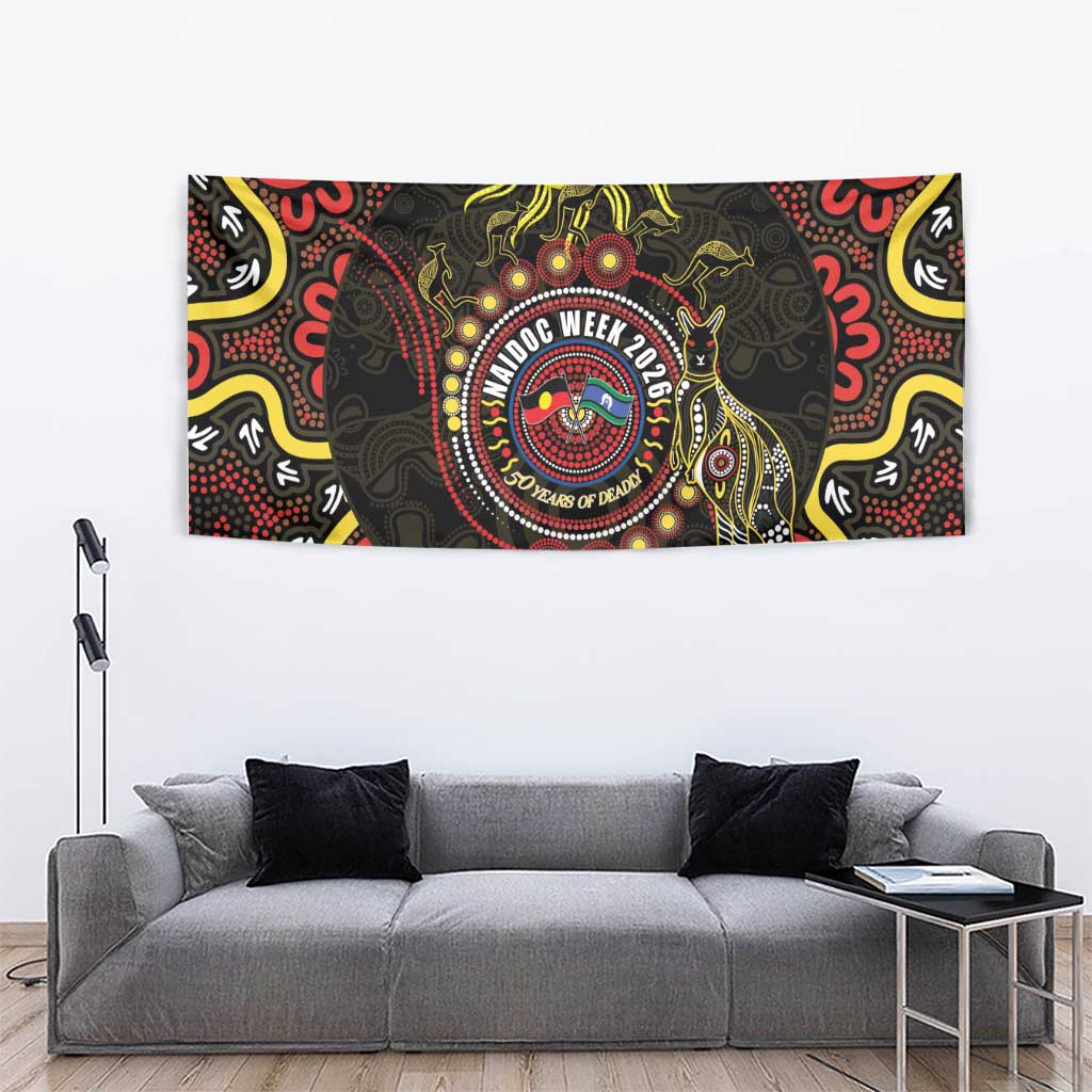 50 Years Of Deadly NAIDOC Week 2026 Tapestry Aussie Kangaroo Aboriginal Art
