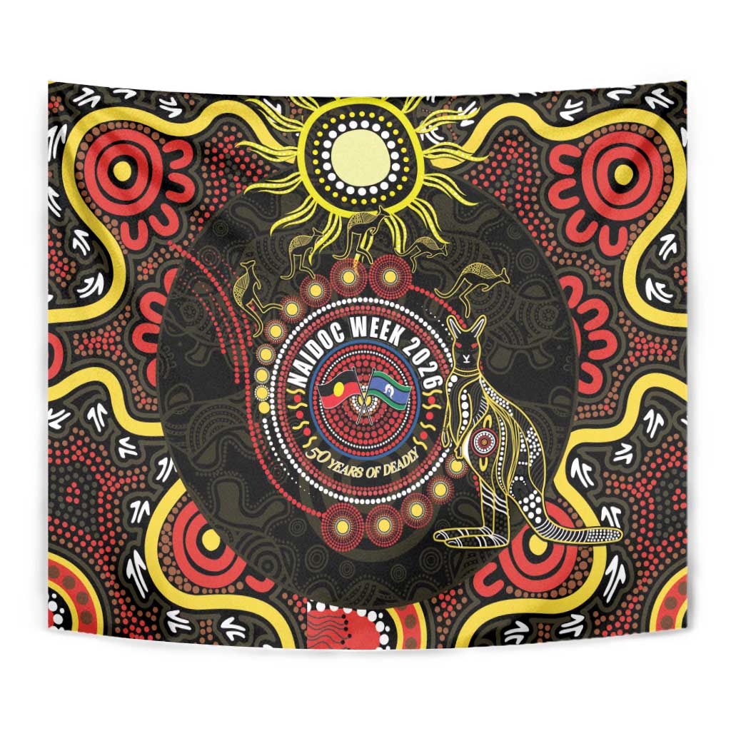 50 Years Of Deadly NAIDOC Week 2026 Tapestry Aussie Kangaroo Aboriginal Art