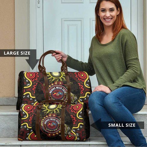 50 Years Of Deadly NAIDOC Week 2026 Travel Bag Aussie Kangaroo Aboriginal Art