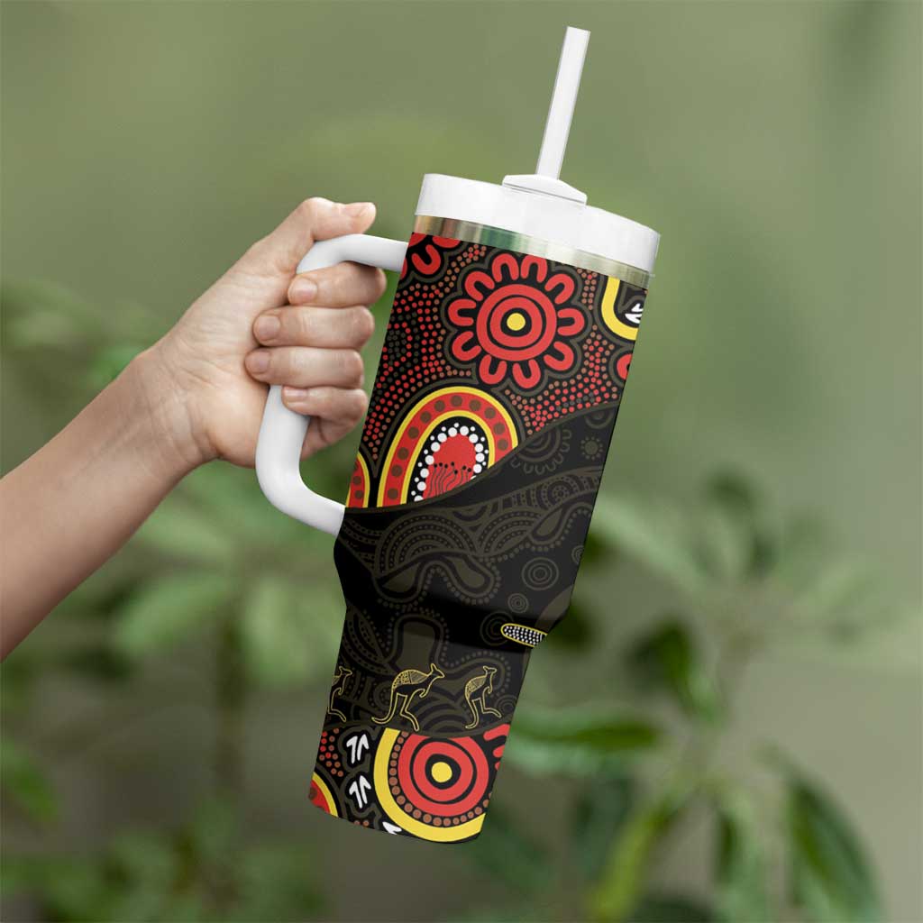 50 Years Of Deadly NAIDOC Week 2026 Tumbler With Handle Aussie Kangaroo Aboriginal Art