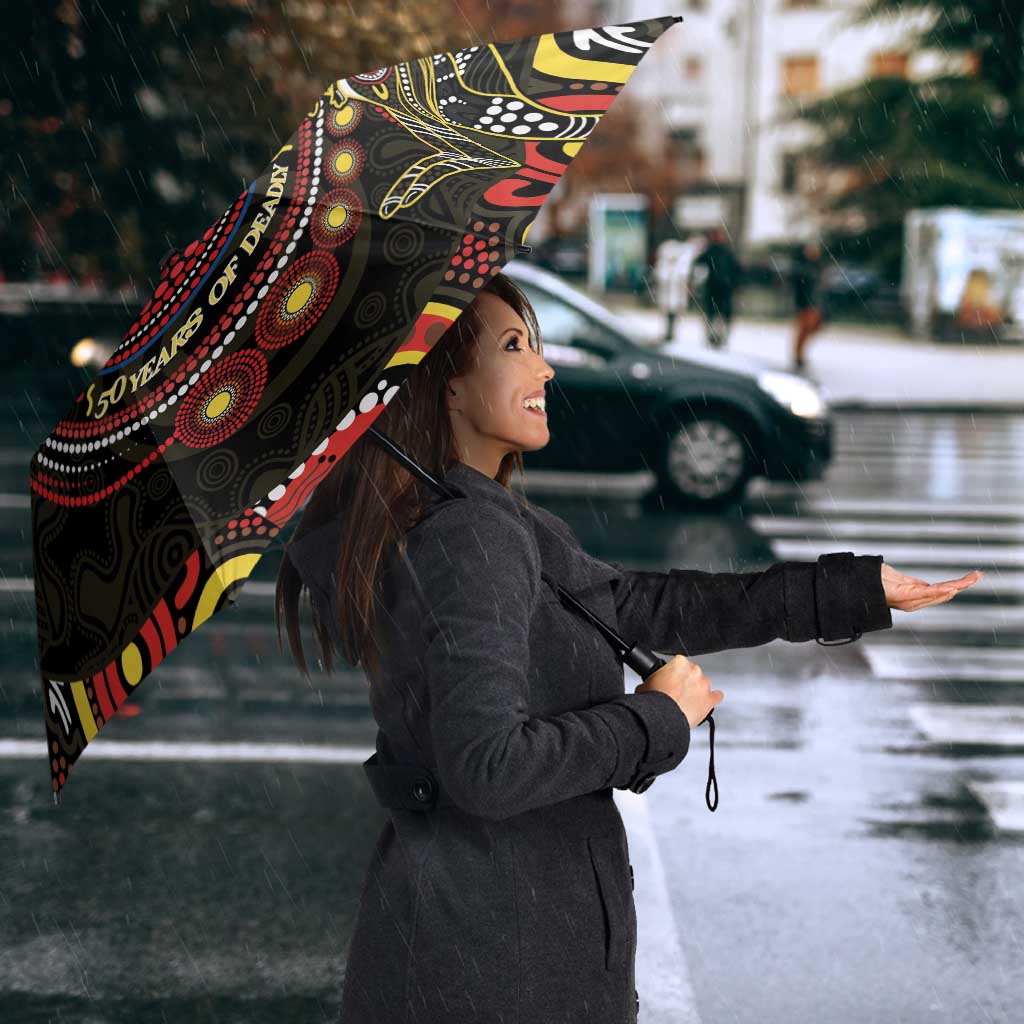 50 Years Of Deadly NAIDOC Week 2026 Umbrella Aussie Kangaroo Aboriginal Art
