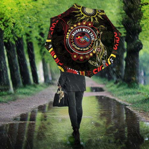 50 Years Of Deadly NAIDOC Week 2026 Umbrella Aussie Kangaroo Aboriginal Art
