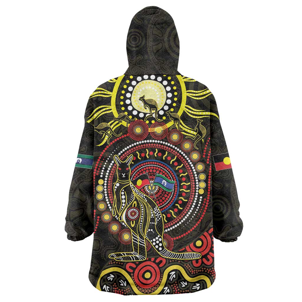 50 Years Of Deadly NAIDOC Week 2026 Wearable Blanket Hoodie Aussie Kangaroo Aboriginal Art