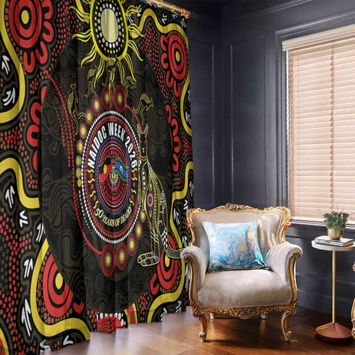 50 Years Of Deadly NAIDOC Week 2026 Window Curtain Aussie Kangaroo Aboriginal Art
