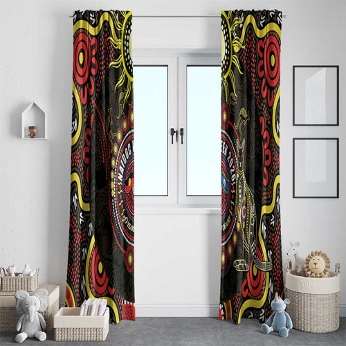50 Years Of Deadly NAIDOC Week 2026 Window Curtain Aussie Kangaroo Aboriginal Art