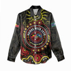 50 Years Of Deadly NAIDOC Week 2026 Women Casual Shirt Aussie Kangaroo Aboriginal Art