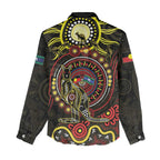 50 Years Of Deadly NAIDOC Week 2026 Women Casual Shirt Aussie Kangaroo Aboriginal Art