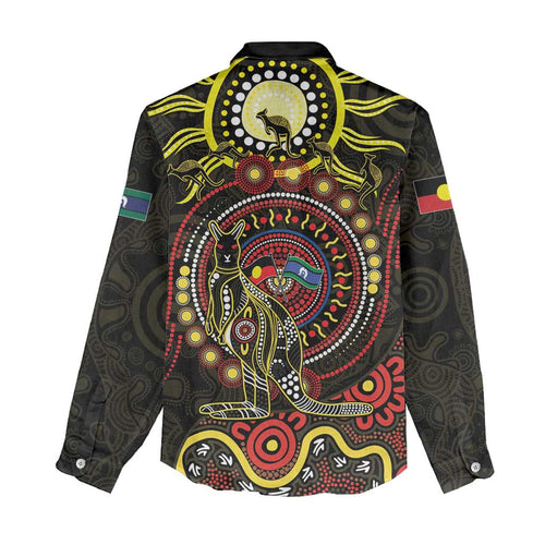 50 Years Of Deadly NAIDOC Week 2026 Women Casual Shirt Aussie Kangaroo Aboriginal Art