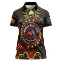 50 Years Of Deadly NAIDOC Week 2026 Women Polo Shirt Aussie Kangaroo Aboriginal Art