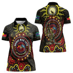 50 Years Of Deadly NAIDOC Week 2026 Women Polo Shirt Aussie Kangaroo Aboriginal Art