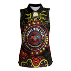 50 Years Of Deadly NAIDOC Week 2026 Women Sleeveless Polo Shirt Aussie Kangaroo Aboriginal Art