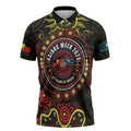 50 Years Of Deadly NAIDOC Week 2026 Zipper Polo Shirt Aussie Kangaroo Aboriginal Art