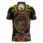 50 Years Of Deadly NAIDOC Week 2026 Zipper Polo Shirt Aussie Kangaroo Aboriginal Art