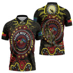 50 Years Of Deadly NAIDOC Week 2026 Zipper Polo Shirt Aussie Kangaroo Aboriginal Art