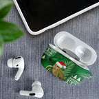 New Zealand Kakapo Christmas In July AirPods Case Silver Fern Santa Xmas Green Color