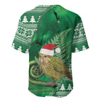 New Zealand Kakapo Christmas In July Baseball Jersey Silver Fern Santa Xmas Green Color