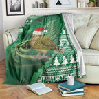 New Zealand Kakapo Christmas In July Blanket Silver Fern Santa Xmas Green Color