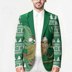 New Zealand Kakapo Christmas In July Blazer Silver Fern Santa Xmas Green Color