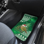 New Zealand Kakapo Christmas In July Car Mats Silver Fern Santa Xmas Green Color