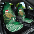 New Zealand Kakapo Christmas In July Car Seat Cover Silver Fern Santa Xmas Green Color
