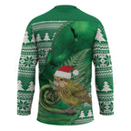 New Zealand Kakapo Christmas In July Hockey Jersey Silver Fern Santa Xmas Green Color