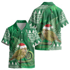 New Zealand Kakapo Christmas In July Kid Hawaiian Shirt Silver Fern Santa Xmas Green Color LT22