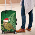 New Zealand Kakapo Christmas In July Luggage Cover Silver Fern Santa Xmas Green Color