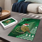 New Zealand Kakapo Christmas In July Puzzle Silver Fern Santa Xmas Green Color
